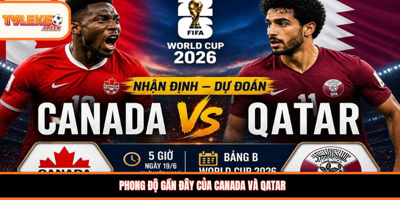 Canada vs Qatar - phong độ trước trận